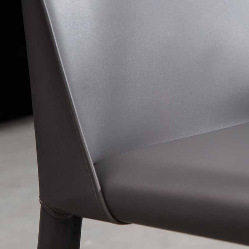 Designer Style Restaurant Solid Back Side Chair Saddle Leather Dining Chair Clearhalo ' kitchen&dining_furn' 'Dining Chairs' 'Dining Tables & Seating' 'dining_chair' 'furn' 'furn_dining_chair' 'Furniture' 'furniture_dining_chair' 'Kitchen & Dining Furniture' 'kitchen' 4330903