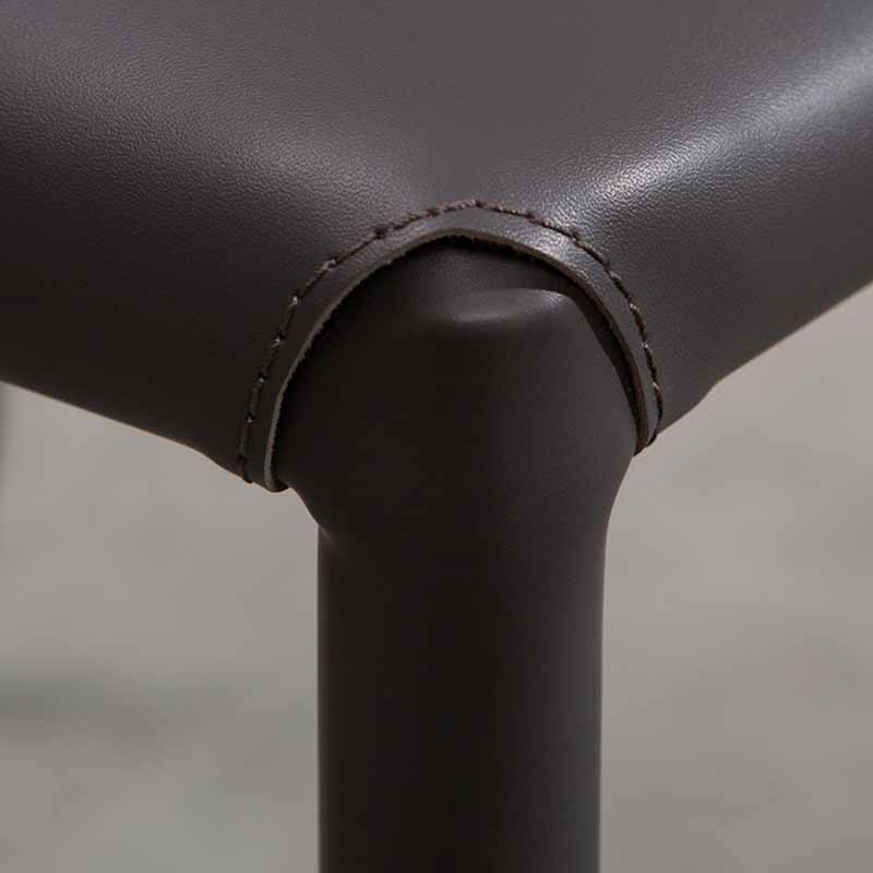 Designer Style Restaurant Solid Back Side Chair Saddle Leather Dining Chair Clearhalo ' kitchen&dining_furn' 'Dining Chairs' 'Dining Tables & Seating' 'dining_chair' 'furn' 'furn_dining_chair' 'Furniture' 'furniture_dining_chair' 'Kitchen & Dining Furniture' 'kitchen' 4330905