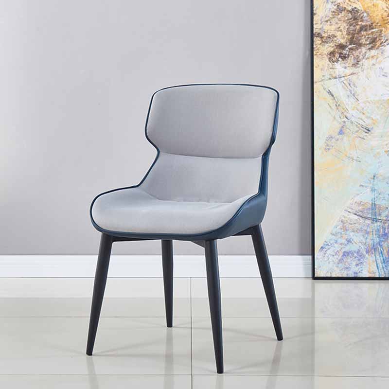 Industrial Metal Dining Room Chair Faux Leather Dining Armchair for Restaurant Use Grey 1 Piece Clearhalo ' kitchen&dining_furn' 'Dining Chairs' 'Dining Tables & Seating' 'dining_chair' 'furn' 'furn_dining_chair' 'Furniture' 'furniture_dining_chair' 'Kitchen & Dining Furniture' 'kitchen' 4330910