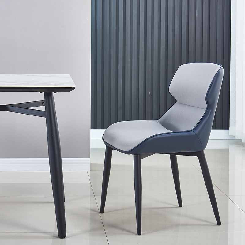 Industrial Metal Dining Room Chair Faux Leather Dining Armchair for Restaurant Use Clearhalo ' kitchen&dining_furn' 'Dining Chairs' 'Dining Tables & Seating' 'dining_chair' 'furn' 'furn_dining_chair' 'Furniture' 'furniture_dining_chair' 'Kitchen & Dining Furniture' 'kitchen' 4330912