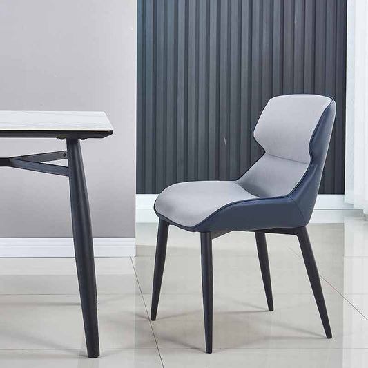 Industrial Metal Dining Room Chair Faux Leather Dining Armchair for Restaurant Use Clearhalo ' kitchen&dining_furn' 'Dining Chairs' 'Dining Tables & Seating' 'dining_chair' 'furn' 'furn_dining_chair' 'Furniture' 'furniture_dining_chair' 'Kitchen & Dining Furniture' 'kitchen' 4330912