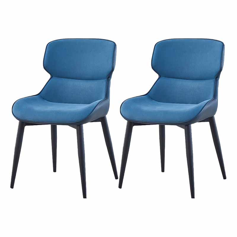 Industrial Metal Dining Room Chair Faux Leather Dining Armchair for Restaurant Use Blue 2 Piece Set Clearhalo ' kitchen&dining_furn' 'Dining Chairs' 'Dining Tables & Seating' 'dining_chair' 'furn' 'furn_dining_chair' 'Furniture' 'furniture_dining_chair' 'Kitchen & Dining Furniture' 'kitchen' 4330917