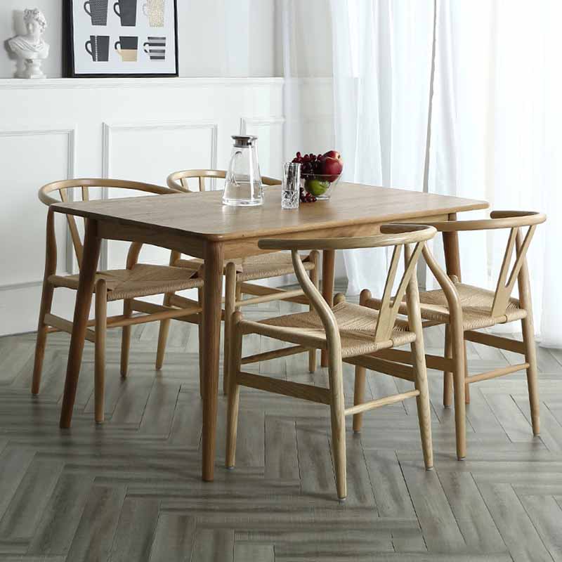 Contemporary Restaurant Wishbone Arm Chair Natural Solid Wood Dining Chair Clearhalo ' kitchen&dining_furn' 'Dining Chairs' 'Dining Tables & Seating' 'dining_chair' 'furn' 'furn_dining_chair' 'Furniture' 'furniture_dining_chair' 'Kitchen & Dining Furniture' 'kitchen' 4330928