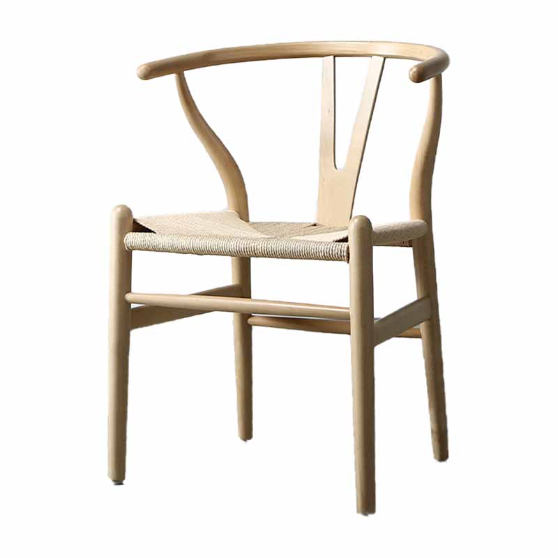 Contemporary Restaurant Wishbone Arm Chair Natural Solid Wood Dining Chair Clearhalo ' kitchen&dining_furn' 'Dining Chairs' 'Dining Tables & Seating' 'dining_chair' 'furn' 'furn_dining_chair' 'Furniture' 'furniture_dining_chair' 'Kitchen & Dining Furniture' 'kitchen' 4330931