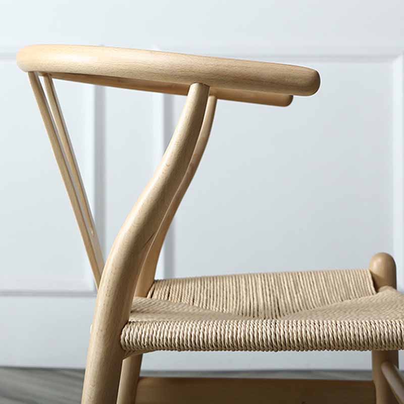 Contemporary Restaurant Wishbone Arm Chair Natural Solid Wood Dining Chair Clearhalo ' kitchen&dining_furn' 'Dining Chairs' 'Dining Tables & Seating' 'dining_chair' 'furn' 'furn_dining_chair' 'Furniture' 'furniture_dining_chair' 'Kitchen & Dining Furniture' 'kitchen' 4330933
