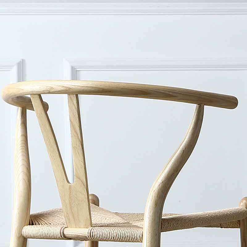 Contemporary Restaurant Wishbone Arm Chair Natural Solid Wood Dining Chair Clearhalo ' kitchen&dining_furn' 'Dining Chairs' 'Dining Tables & Seating' 'dining_chair' 'furn' 'furn_dining_chair' 'Furniture' 'furniture_dining_chair' 'Kitchen & Dining Furniture' 'kitchen' 4330934
