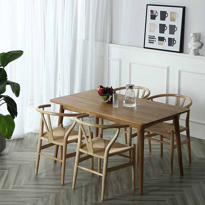 Contemporary Restaurant Wishbone Arm Chair Natural Solid Wood Dining Chair Clearhalo ' kitchen&dining_furn' 'Dining Chairs' 'Dining Tables & Seating' 'dining_chair' 'furn' 'furn_dining_chair' 'Furniture' 'furniture_dining_chair' 'Kitchen & Dining Furniture' 'kitchen' 4330937