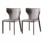 Designer Style Restaurant Wingback Side Chair Saddle Leather Dining Chair Grey 2 Piece Set Clearhalo ' kitchen&dining_furn' 'Dining Chairs' 'Dining Tables & Seating' 'dining_chair' 'furn' 'furn_dining_chair' 'Furniture' 'furniture_dining_chair' 'Kitchen & Dining Furniture' 'kitchen' 4330945