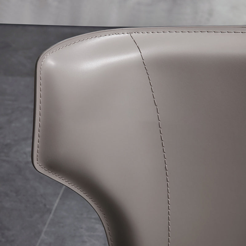 Designer Style Restaurant Wingback Side Chair Saddle Leather Dining Chair Clearhalo ' kitchen&dining_furn' 'Dining Chairs' 'Dining Tables & Seating' 'dining_chair' 'furn' 'furn_dining_chair' 'Furniture' 'furniture_dining_chair' 'Kitchen & Dining Furniture' 'kitchen' 4330951