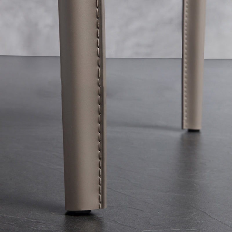 Designer Style Restaurant Wingback Side Chair Saddle Leather Dining Chair Clearhalo ' kitchen&dining_furn' 'Dining Chairs' 'Dining Tables & Seating' 'dining_chair' 'furn' 'furn_dining_chair' 'Furniture' 'furniture_dining_chair' 'Kitchen & Dining Furniture' 'kitchen' 4330952