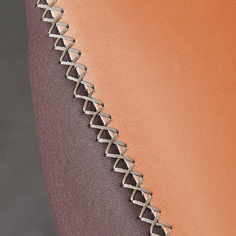 Contemporary Restaurant Wingback Side Chair Leather Dining Chairs with Black Legs Clearhalo ' kitchen&dining_furn' 'Dining Chairs' 'Dining Tables & Seating' 'dining_chair' 'furn' 'furn_dining_chair' 'Furniture' 'furniture_dining_chair' 'Kitchen & Dining Furniture' 'kitchen' 4330971