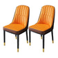 Nordic Style Kitchen Metal Dining Chair Dining Parsons Armless Side Chairs Coffee-Yellow 2 Piece Set Black Gold Clearhalo ' kitchen&dining_furn' 'Dining Chairs' 'Dining Tables & Seating' 'dining_chair' 'furn' 'furn_dining_chair' 'Furniture' 'furniture_dining_chair' 'Kitchen & Dining Furniture' 'kitchen' 4330986