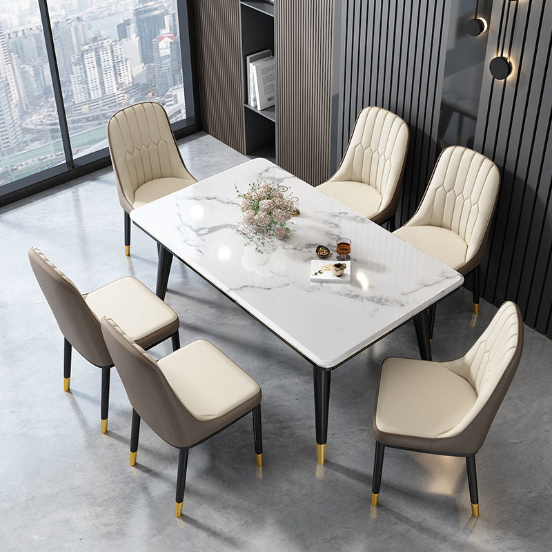 Nordic Style Kitchen Metal Dining Chair Dining Parsons Armless Side Chairs Clearhalo ' kitchen&dining_furn' 'Dining Chairs' 'Dining Tables & Seating' 'dining_chair' 'furn' 'furn_dining_chair' 'Furniture' 'furniture_dining_chair' 'Kitchen & Dining Furniture' 'kitchen' 4330987