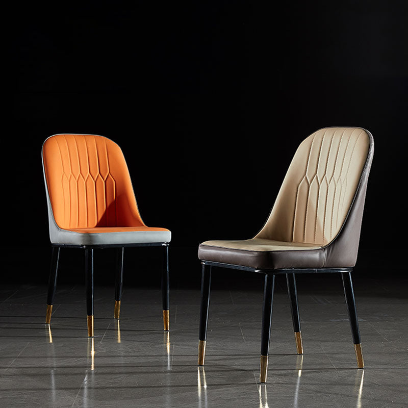 Nordic Style Kitchen Metal Dining Chair Dining Parsons Armless Side Chairs Clearhalo ' kitchen&dining_furn' 'Dining Chairs' 'Dining Tables & Seating' 'dining_chair' 'furn' 'furn_dining_chair' 'Furniture' 'furniture_dining_chair' 'Kitchen & Dining Furniture' 'kitchen' 4330989