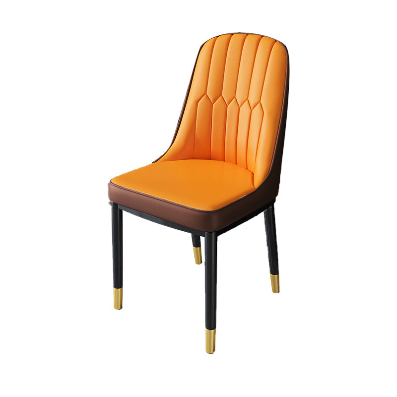 Nordic Style Kitchen Metal Dining Chair Dining Parsons Armless Side Chairs Clearhalo ' kitchen&dining_furn' 'Dining Chairs' 'Dining Tables & Seating' 'dining_chair' 'furn' 'furn_dining_chair' 'Furniture' 'furniture_dining_chair' 'Kitchen & Dining Furniture' 'kitchen' 4330994