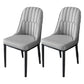 Nordic Style Kitchen Metal Dining Chair Dining Parsons Armless Side Chairs Grey 2 Piece Set Black Clearhalo ' kitchen&dining_furn' 'Dining Chairs' 'Dining Tables & Seating' 'dining_chair' 'furn' 'furn_dining_chair' 'Furniture' 'furniture_dining_chair' 'Kitchen & Dining Furniture' 'kitchen' 4331003