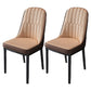 Nordic Style Kitchen Metal Dining Chair Dining Parsons Armless Side Chairs Beige-Coffee 2 Piece Set Black Clearhalo ' kitchen&dining_furn' 'Dining Chairs' 'Dining Tables & Seating' 'dining_chair' 'furn' 'furn_dining_chair' 'Furniture' 'furniture_dining_chair' 'Kitchen & Dining Furniture' 'kitchen' 4331012