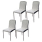 Modern Style Dining Chairs Armless Side Chair with Metal Legs for Kitchen White-Black 4 Piece Set Clearhalo ' kitchen&dining_furn' 'Dining Chairs' 'Dining Tables & Seating' 'dining_chair' 'furn' 'furn_dining_chair' 'Furniture' 'furniture_dining_chair' 'Kitchen & Dining Furniture' 'kitchen' 4331017