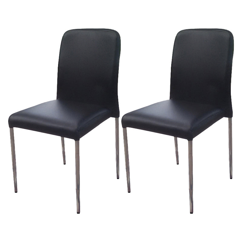 Modern Style Dining Chairs Armless Side Chair with Metal Legs for Kitchen Black 2 Piece Set Clearhalo ' kitchen&dining_furn' 'Dining Chairs' 'Dining Tables & Seating' 'dining_chair' 'furn' 'furn_dining_chair' 'Furniture' 'furniture_dining_chair' 'Kitchen & Dining Furniture' 'kitchen' 4331023