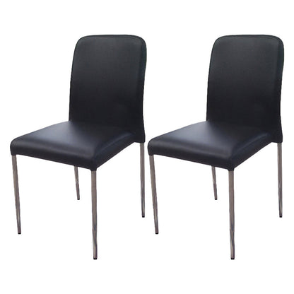Modern Style Dining Chairs Armless Side Chair with Metal Legs for Kitchen Black 2 Piece Set Clearhalo ' kitchen&dining_furn' 'Dining Chairs' 'Dining Tables & Seating' 'dining_chair' 'furn' 'furn_dining_chair' 'Furniture' 'furniture_dining_chair' 'Kitchen & Dining Furniture' 'kitchen' 4331023