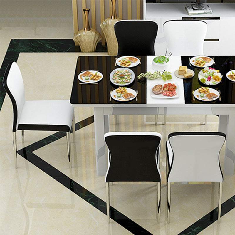 Modern Style Dining Chairs Armless Side Chair with Metal Legs for Kitchen Clearhalo ' kitchen&dining_furn' 'Dining Chairs' 'Dining Tables & Seating' 'dining_chair' 'furn' 'furn_dining_chair' 'Furniture' 'furniture_dining_chair' 'Kitchen & Dining Furniture' 'kitchen' 4331028