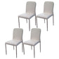 Modern Style Dining Chairs Armless Side Chair with Metal Legs for Kitchen White 4 Piece Set Clearhalo ' kitchen&dining_furn' 'Dining Chairs' 'Dining Tables & Seating' 'dining_chair' 'furn' 'furn_dining_chair' 'Furniture' 'furniture_dining_chair' 'Kitchen & Dining Furniture' 'kitchen' 4331029