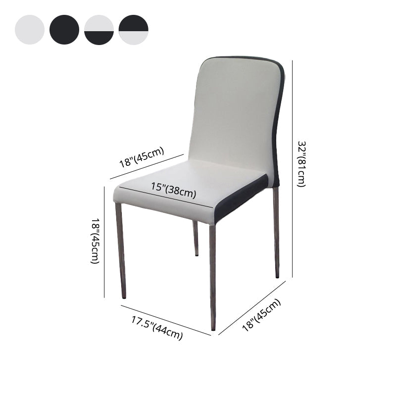 Modern Style Dining Chairs Armless Side Chair with Metal Legs for Kitchen Clearhalo ' kitchen&dining_furn' 'Dining Chairs' 'Dining Tables & Seating' 'dining_chair' 'furn' 'furn_dining_chair' 'Furniture' 'furniture_dining_chair' 'Kitchen & Dining Furniture' 'kitchen' 4331030