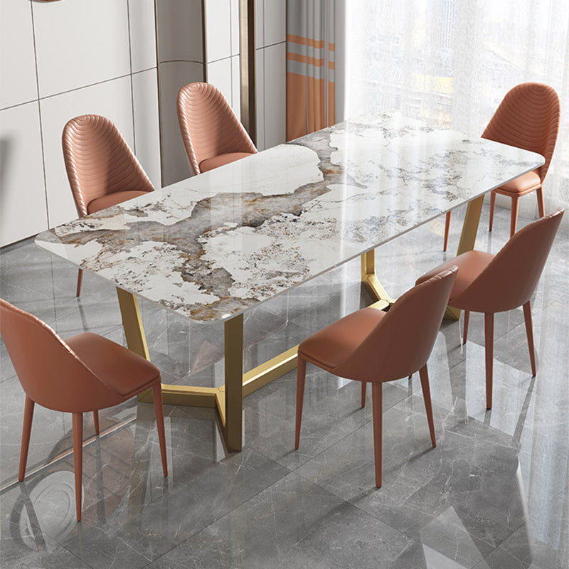 Modern Style Dining Chairs Kitchen Armless Side Chairs with Metal Legs Clearhalo ' kitchen&dining_furn' 'Dining Chairs' 'Dining Tables & Seating' 'dining_chair' 'furn' 'furn_dining_chair' 'Furniture' 'furniture_dining_chair' 'Kitchen & Dining Furniture' 'kitchen' 4331035