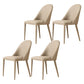 Modern Style Dining Chairs Kitchen Armless Side Chairs with Metal Legs Off-White 4 Piece Set Clearhalo ' kitchen&dining_furn' 'Dining Chairs' 'Dining Tables & Seating' 'dining_chair' 'furn' 'furn_dining_chair' 'Furniture' 'furniture_dining_chair' 'Kitchen & Dining Furniture' 'kitchen' 4331047