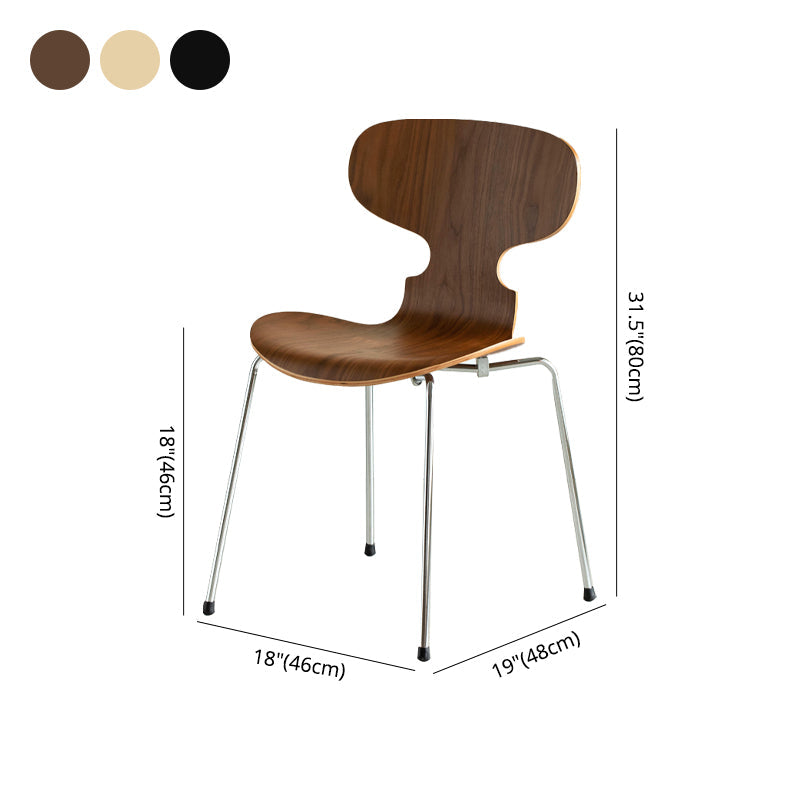 Industrial Style Metal Dining Chair Kitchen Dining Armless Side Chairs Clearhalo ' kitchen&dining_furn' 'Dining Chairs' 'Dining Tables & Seating' 'dining_chair' 'furn' 'furn_dining_chair' 'Furniture' 'furniture_dining_chair' 'Kitchen & Dining Furniture' 'kitchen' 4331065