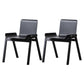 Contemporary Style Dining Chair Kitchen Armless Side Chair with Wooden Legs Black 2 Piece Set Clearhalo ' kitchen&dining_furn' 'Dining Chairs' 'Dining Tables & Seating' 'dining_chair' 'furn' 'furn_dining_chair' 'Furniture' 'furniture_dining_chair' 'Kitchen & Dining Furniture' 'kitchen' 4331068