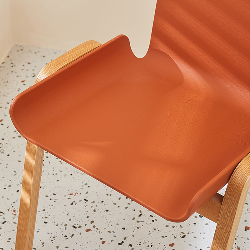 Contemporary Style Dining Chair Kitchen Armless Side Chair with Wooden Legs Clearhalo ' kitchen&dining_furn' 'Dining Chairs' 'Dining Tables & Seating' 'dining_chair' 'furn' 'furn_dining_chair' 'Furniture' 'furniture_dining_chair' 'Kitchen & Dining Furniture' 'kitchen' 4331076