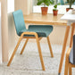 Contemporary Style Dining Chair Kitchen Armless Side Chair with Wooden Legs Clearhalo ' kitchen&dining_furn' 'Dining Chairs' 'Dining Tables & Seating' 'dining_chair' 'furn' 'furn_dining_chair' 'Furniture' 'furniture_dining_chair' 'Kitchen & Dining Furniture' 'kitchen' 4331079