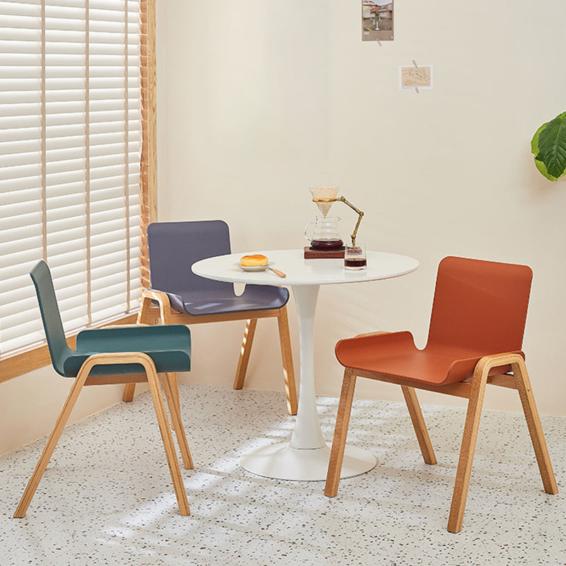 Contemporary Style Dining Chair Kitchen Armless Side Chair with Wooden Legs Clearhalo ' kitchen&dining_furn' 'Dining Chairs' 'Dining Tables & Seating' 'dining_chair' 'furn' 'furn_dining_chair' 'Furniture' 'furniture_dining_chair' 'Kitchen & Dining Furniture' 'kitchen' 4331081