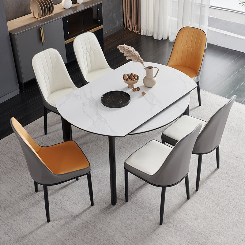 Contemporary Style Dining Chairs Metal Armless Side Parsons Chair for Kitchen Clearhalo ' kitchen&dining_furn' 'Dining Chairs' 'Dining Tables & Seating' 'dining_chair' 'furn' 'furn_dining_chair' 'Furniture' 'furniture_dining_chair' 'Kitchen & Dining Furniture' 'kitchen' 4331100