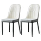 Contemporary Style Dining Chairs Metal Armless Side Parsons Chair for Kitchen Off-White 2 Piece Set Clearhalo ' kitchen&dining_furn' 'Dining Chairs' 'Dining Tables & Seating' 'dining_chair' 'furn' 'furn_dining_chair' 'Furniture' 'furniture_dining_chair' 'Kitchen & Dining Furniture' 'kitchen' 4331105