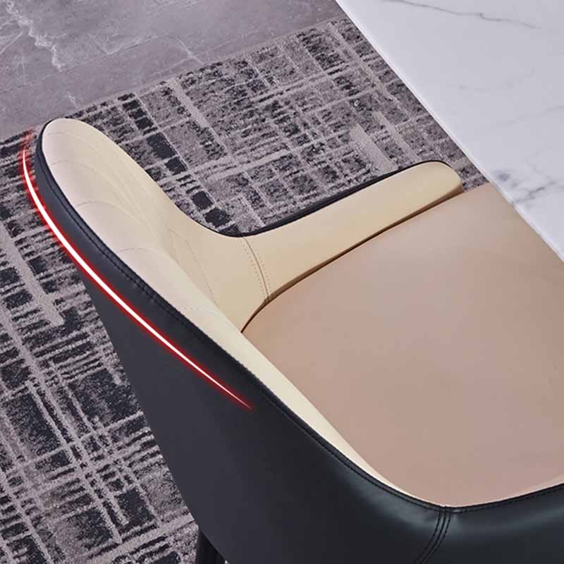 Contemporary Style Dining Chairs Metal Arm Side Parsons Chair for Kitchen Clearhalo ' kitchen&dining_furn' 'Dining Chairs' 'Dining Tables & Seating' 'dining_chair' 'furn' 'furn_dining_chair' 'Furniture' 'furniture_dining_chair' 'Kitchen & Dining Furniture' 'kitchen' 4331123