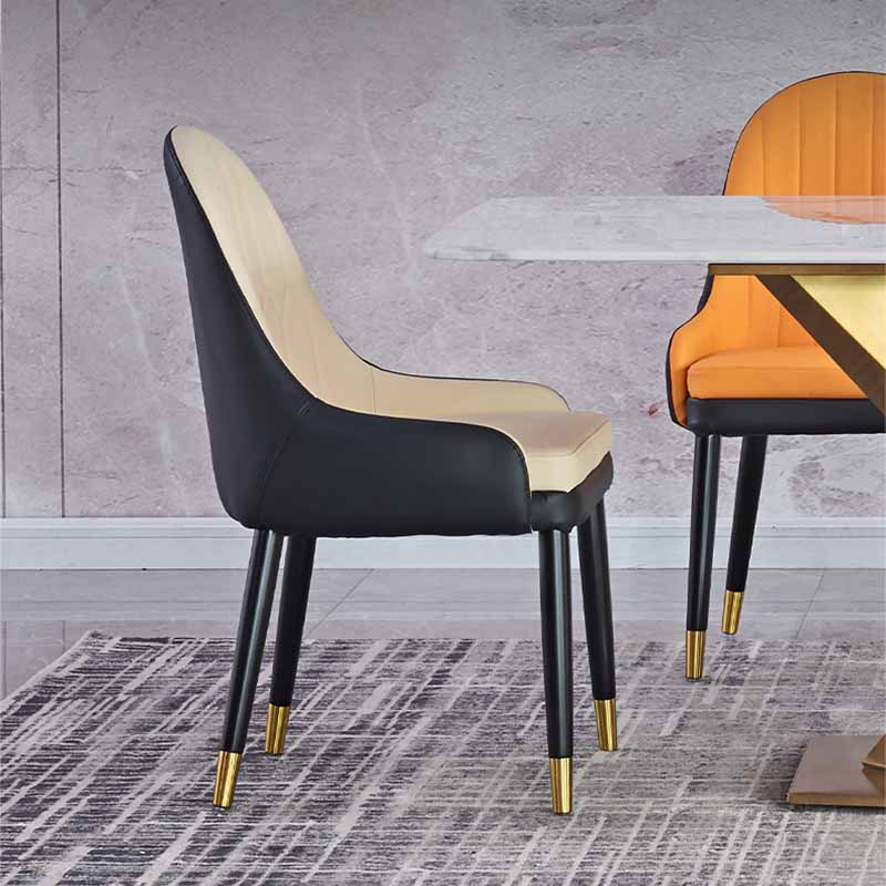 Contemporary Style Dining Chairs Metal Arm Side Parsons Chair for Kitchen Clearhalo ' kitchen&dining_furn' 'Dining Chairs' 'Dining Tables & Seating' 'dining_chair' 'furn' 'furn_dining_chair' 'Furniture' 'furniture_dining_chair' 'Kitchen & Dining Furniture' 'kitchen' 4331124