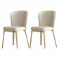 Contemporary Style Dining Chairs Metal Armless Side Parsons Chairs for Kitchen Light Gold 2 Piece Set Clearhalo ' kitchen&dining_furn' 'Dining Chairs' 'Dining Tables & Seating' 'dining_chair' 'furn' 'furn_dining_chair' 'Furniture' 'furniture_dining_chair' 'Kitchen & Dining Furniture' 'kitchen' 4331127