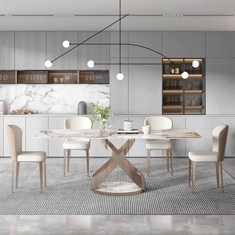 Contemporary Style Dining Chairs Metal Armless Side Parsons Chairs for Kitchen Clearhalo ' kitchen&dining_furn' 'Dining Chairs' 'Dining Tables & Seating' 'dining_chair' 'furn' 'furn_dining_chair' 'Furniture' 'furniture_dining_chair' 'Kitchen & Dining Furniture' 'kitchen' 4331138