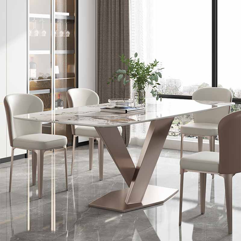 Contemporary Style Dining Chairs Metal Armless Side Parsons Chairs for Kitchen Clearhalo ' kitchen&dining_furn' 'Dining Chairs' 'Dining Tables & Seating' 'dining_chair' 'furn' 'furn_dining_chair' 'Furniture' 'furniture_dining_chair' 'Kitchen & Dining Furniture' 'kitchen' 4331139