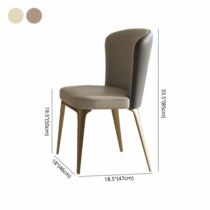 Contemporary Style Dining Chairs Metal Armless Side Parsons Chairs for Kitchen Clearhalo ' kitchen&dining_furn' 'Dining Chairs' 'Dining Tables & Seating' 'dining_chair' 'furn' 'furn_dining_chair' 'Furniture' 'furniture_dining_chair' 'Kitchen & Dining Furniture' 'kitchen' 4331140