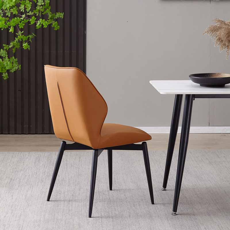 Contemporary Style Dining Chairs Armless Metal Side Wingback Chairs for Kitchen Clearhalo ' kitchen&dining_furn' 'Dining Chairs' 'Dining Tables & Seating' 'dining_chair' 'furn' 'furn_dining_chair' 'Furniture' 'furniture_dining_chair' 'Kitchen & Dining Furniture' 'kitchen' 4331144
