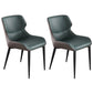 Indoor Industrial Arm Chair Metal Wingback Upholstered Dining Room Chair Blackish Green 2 Piece Set Clearhalo ' kitchen&dining_furn' 'Dining Chairs' 'Dining Tables & Seating' 'dining_chair' 'furn' 'furn_dining_chair' 'Furniture' 'furniture_dining_chair' 'Kitchen & Dining Furniture' 'kitchen' 4331155