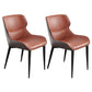 Indoor Industrial Arm Chair Metal Wingback Upholstered Dining Room Chair Orange 2 Piece Set Clearhalo ' kitchen&dining_furn' 'Dining Chairs' 'Dining Tables & Seating' 'dining_chair' 'furn' 'furn_dining_chair' 'Furniture' 'furniture_dining_chair' 'Kitchen & Dining Furniture' 'kitchen' 4331159