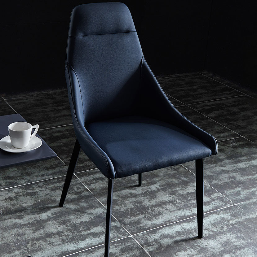 Modern Metal Dining Arm Chair Faux Leather Dining Side Chair for Restaurant Use Clearhalo ' kitchen&dining_furn' 'Dining Chairs' 'Dining Tables & Seating' 'dining_chair' 'furn' 'furn_dining_chair' 'Furniture' 'furniture_dining_chair' 'Kitchen & Dining Furniture' 'kitchen' 4331174