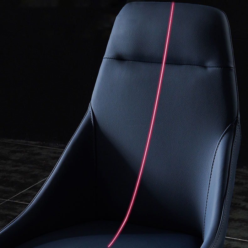 Modern Metal Dining Arm Chair Faux Leather Dining Side Chair for Restaurant Use Clearhalo ' kitchen&dining_furn' 'Dining Chairs' 'Dining Tables & Seating' 'dining_chair' 'furn' 'furn_dining_chair' 'Furniture' 'furniture_dining_chair' 'Kitchen & Dining Furniture' 'kitchen' 4331180