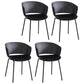 Contemporary Dining Arm Chair Open Back Side Chair with Metal Legs for Kitchen Black 4 Piece Set Clearhalo ' kitchen&dining_furn' 'Dining Chairs' 'Dining Tables & Seating' 'dining_chair' 'furn' 'furn_dining_chair' 'Furniture' 'furniture_dining_chair' 'Kitchen & Dining Furniture' 'kitchen' 4331187
