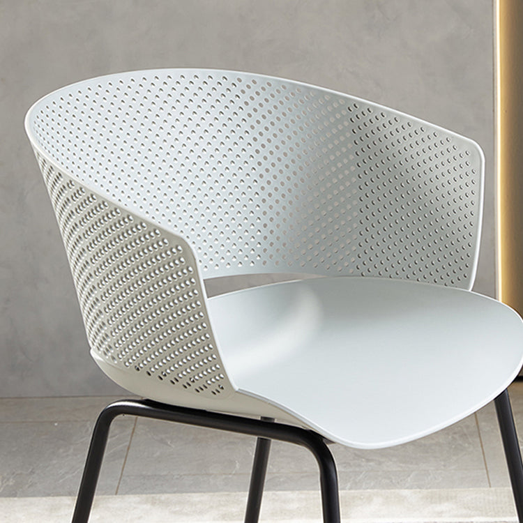 Contemporary Dining Arm Chair Open Back Side Chair with Metal Legs for Kitchen Clearhalo ' kitchen&dining_furn' 'Dining Chairs' 'Dining Tables & Seating' 'dining_chair' 'furn' 'furn_dining_chair' 'Furniture' 'furniture_dining_chair' 'Kitchen & Dining Furniture' 'kitchen' 4331192