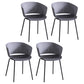 Contemporary Dining Arm Chair Open Back Side Chair with Metal Legs for Kitchen Grey 4 Piece Set Clearhalo ' kitchen&dining_furn' 'Dining Chairs' 'Dining Tables & Seating' 'dining_chair' 'furn' 'furn_dining_chair' 'Furniture' 'furniture_dining_chair' 'Kitchen & Dining Furniture' 'kitchen' 4331193